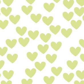 Valentine hearts - retro spring lovers style trend minimalist design lime green on white
