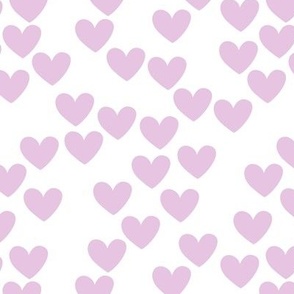 Valentine hearts - retro spring lovers style trend minimalist design lilac blush on white