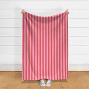 1.5 inch wide stripes - coral and pink