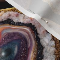 Agate Slices with Eyeballs - Large Scale - Black Background - Evil Eye, Realistic, Weird, Mystical, Gothic, Witchy