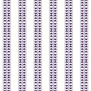 Heart Ticking Stripe - French Purple