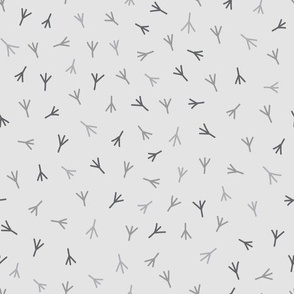 bird tracks - grey