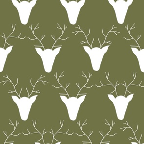 Deer Pattern Green Large