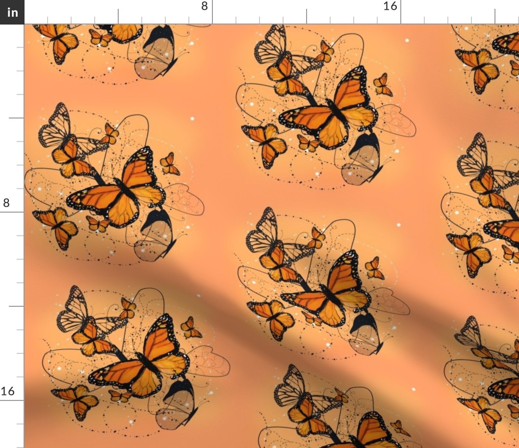 Swirly Monarch Butterflies