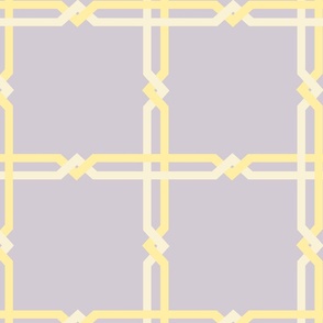 Tangled Square Purple Yellow Medium Plaid Grid Geometric