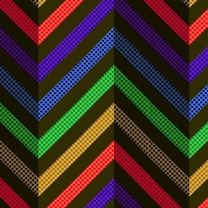 Sunshine and Shadows Dotted Rainbow Chevron