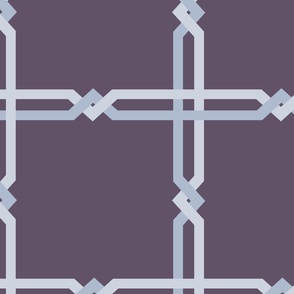 Tangled Square Interlocking Purple grey 