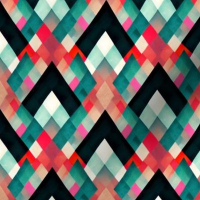 Geometric Abstract Argyle Medium 