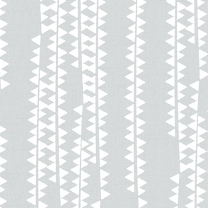 TRIANGLES SIDEWAYS - LIGHT GRAY WITH FABRIC TEXTURE