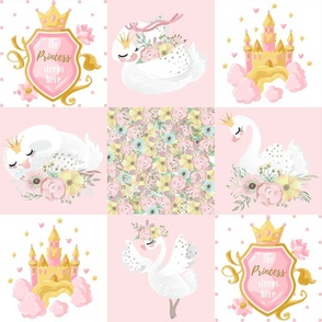 Pink Swan Princess for Spoonflower