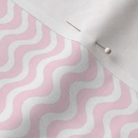 Small Scale Soft Pink and White Wavy Stripes