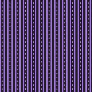 Black Purple Stripe Dots Extra Small 6"