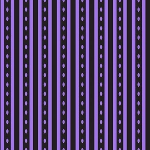 Black Purple Stripe Dots Large 12"