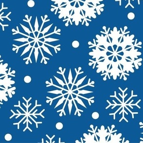 Snowflakes on Blue Extra Large