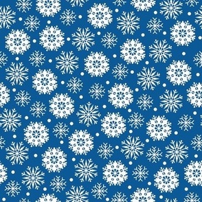 Snowflakes on Blue Medium