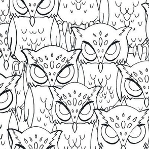 Owl- black & white