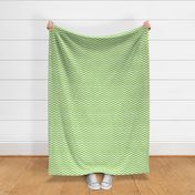Medium Scale Soft Green and White Wavy Stripes