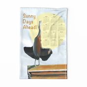 Sunny Days Ahead-Sunbathing Blue Heron-Calendar 2024