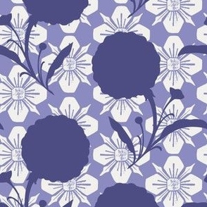 Silhouette Floral in purple