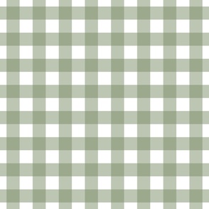 Gingham - Sage  - Large