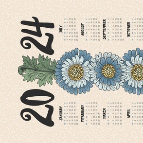 2024 Calendar Artsy Craftsy ©Julee Wood - TO PRINT CORRECTLY choose FAT QUARTER in any fabric 54" or wider