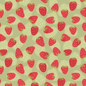 Strawberries on green sml