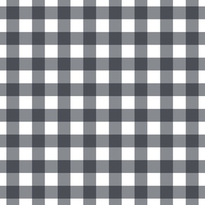 Gingham - Charcoal  - Large