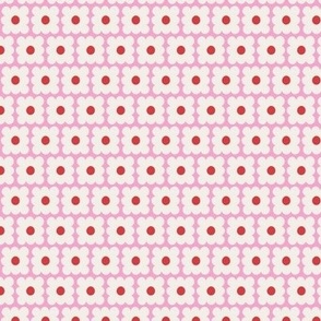 Boxy Flowers - Small - Red / Pink