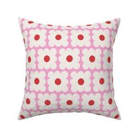 Boxy Flowers - Large - Red / Pink