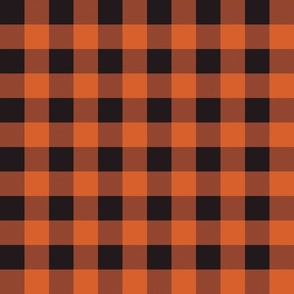 Buffalo Plaid Orange And Black