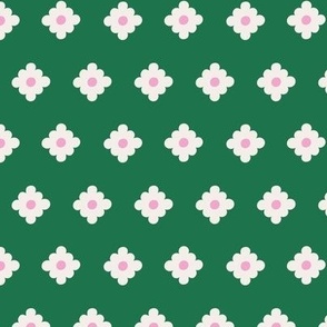 Diamond Flower Squares - Medium - Green