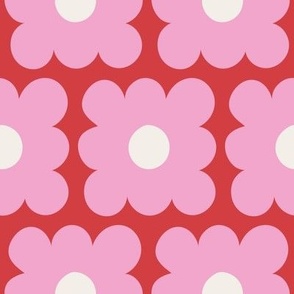 Boxy Flowers - Jumbo - Red / Pink