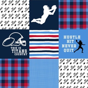 Football//Hustle Hit Never Hit//Titans - Wholecloth Cheater Quilt