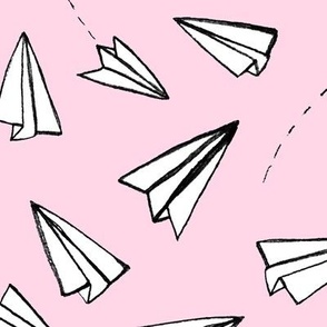 Paper Planes on Pink - Large