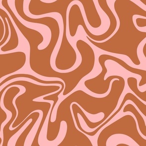 Abstract Swirl - Brown Pink