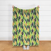 minimalist bold cacti mustard #C3932B green - 24 inch