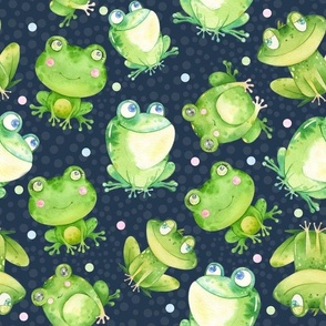Large Scale Friendly Frogs on Navy
