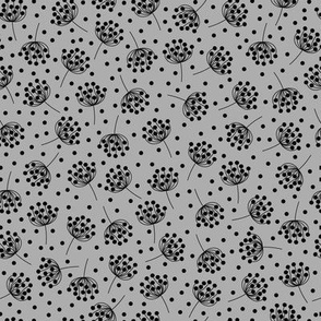 Wild Berries // Normal Scale // Grey Background // Black Grey // Monochrome vibe //