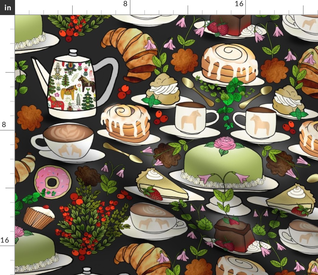 Let's Fika! (Black large scale)  