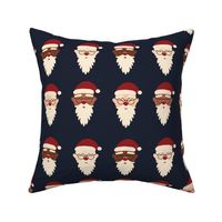 Multicultural Santa Claus Cute Retro Aesthetic Pattern Featuring Santas From Around The World