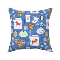 Fika Swedish blue and white JUMBO large