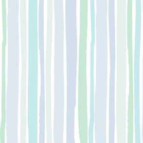 marine rough stripes - green and blue rustic stripes - coastal fabric and wallpaper