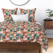 Fika Swedish Coffee Break in Joyful Colors, Scandinavian Brunch Cheater Quilt