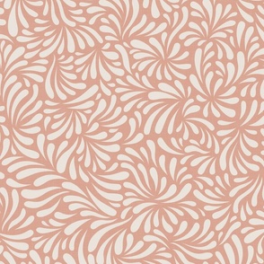 Abstract Petals on Blush Pink / Large