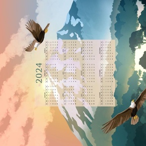 Eagles and Mountains Calendar 2024