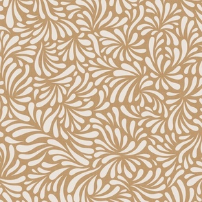 Abstract Petals on Beige / Large