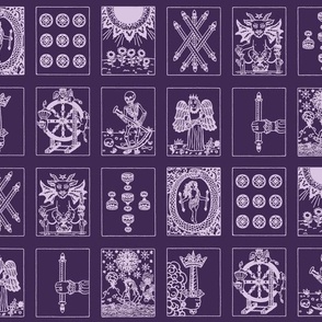 Tarot Cards Lilac on Dark Purple Goth EGL Witchy by Teja Jamilla