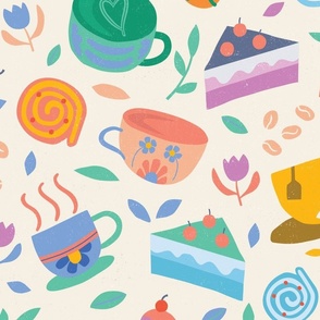Fika Coffee Cake and Catch-ups | Colorful | Jumbo Scale ©designsbyroochita
