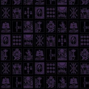 Tarot Cards Dark Purple on Black Gothic Witchy EGL by Teja Jamilla