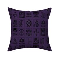 Tarot Cards Black on Purple Goth Witchy EGL by Teja Jamilla